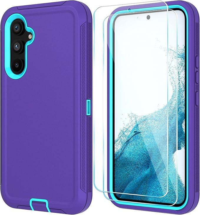 Phone Case for Samsung Galaxy S23 Plus with HD Screen Protector, Heavy Duty Shoc
