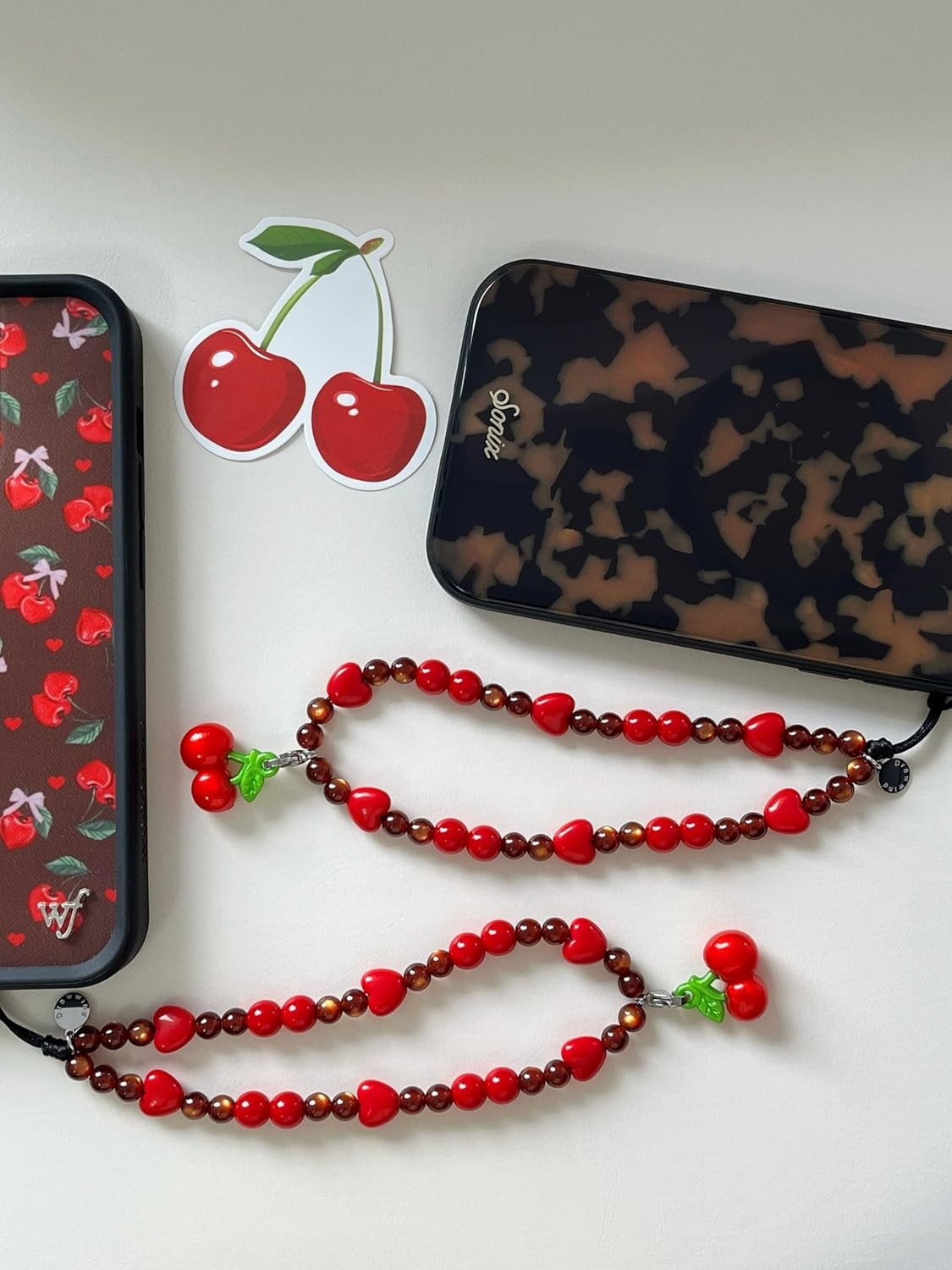 Beaded Wristlet Strap Universal Cell Phone Lanyard Cute Bracelet Accessories Swe