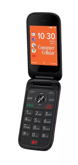 Consumer Cellular Iris Flip Phone (Unlocked) 8GB 5MP 4G LTE | Red – New Sealed