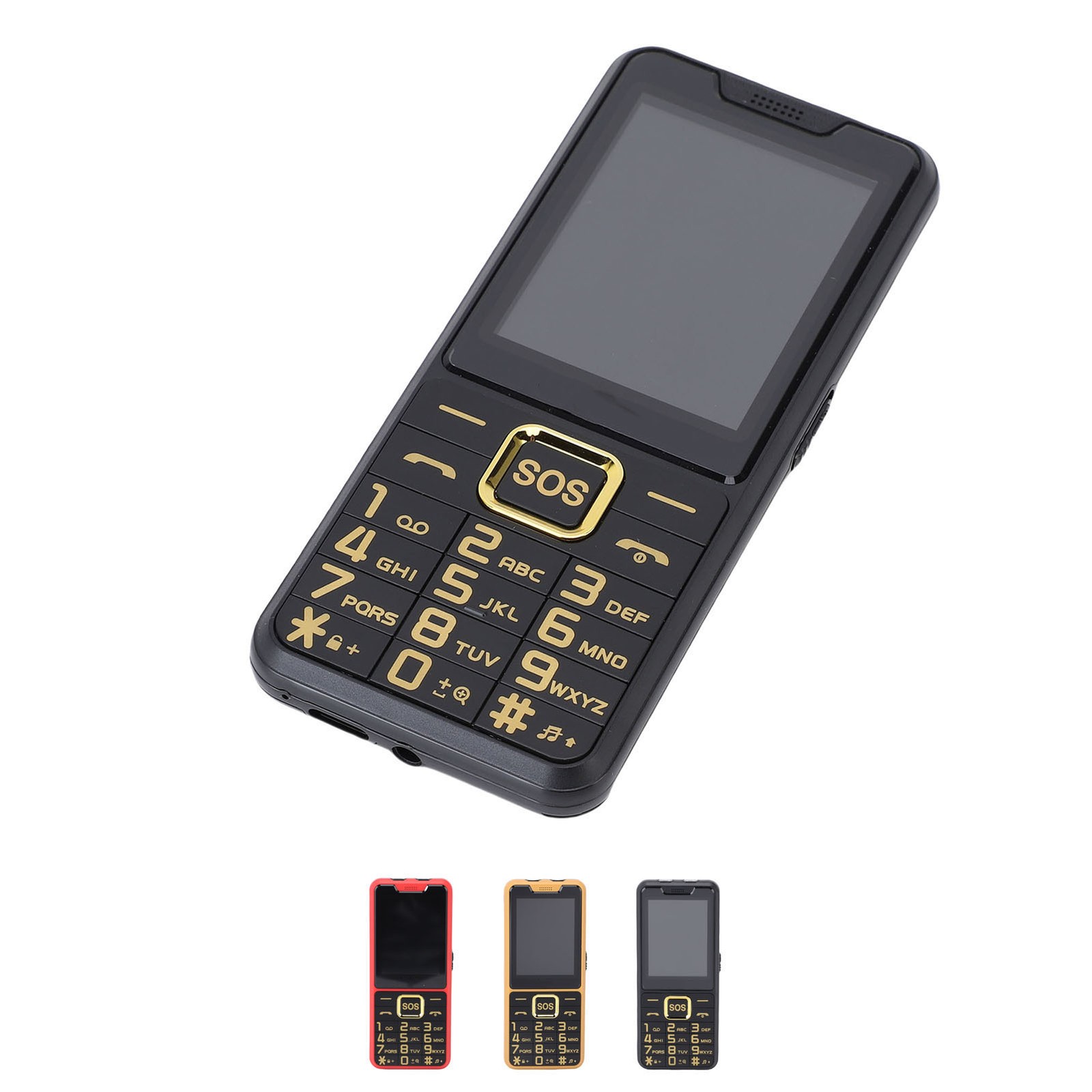 Big Key Phone Ultra Thin 2.6in 2 Flashlight BT 0.3MP Camera Voice Announcement