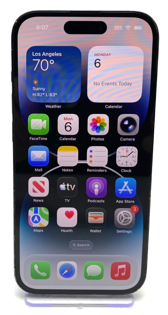 IPHONE 14 PRO A2650 256GB ~BLACK~ UNLOCKED CDMA + GSM ~MQ0N3LL/A~ OS 26.5 BH 78%