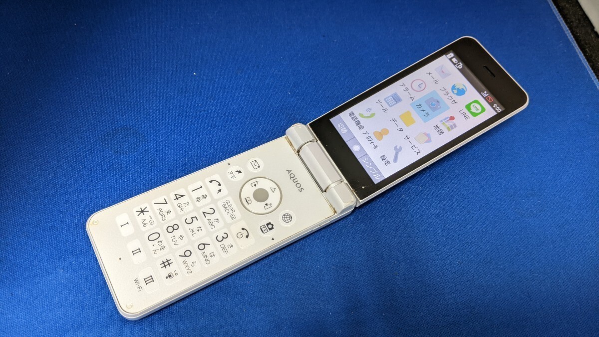 SHARP AQUOS Keitai 601SH White SIM Unlocked 4G Android Flip Phone Tested JP