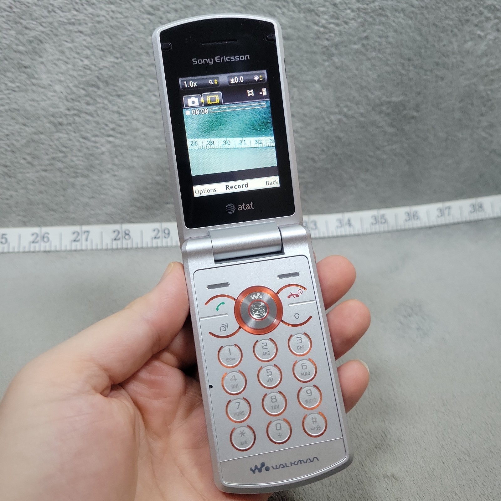 Sony Ericsson Walkman W518a Red AT&T Flip Cell Phone Tested Works Rare