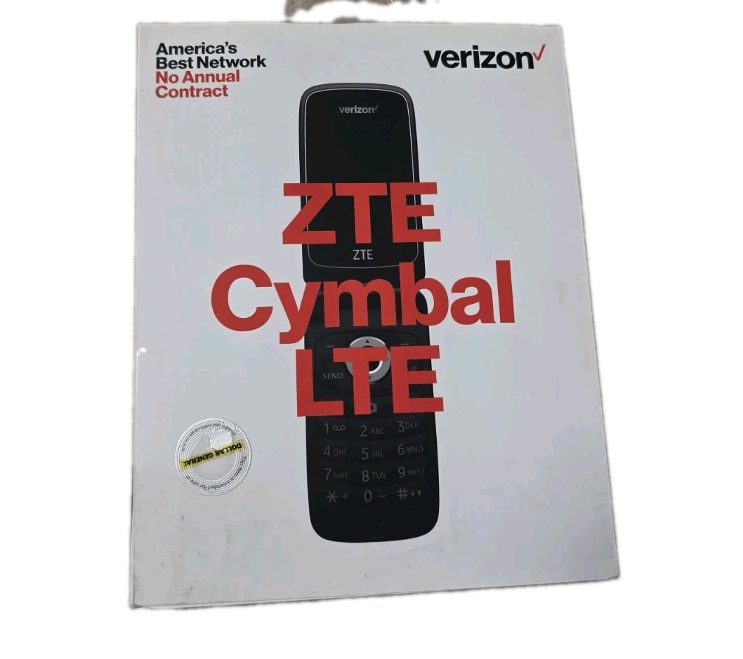 Cymbal Z233V 4G LTE Bluetooth Camera Silver Flip Phone Verizon BRAND NEW