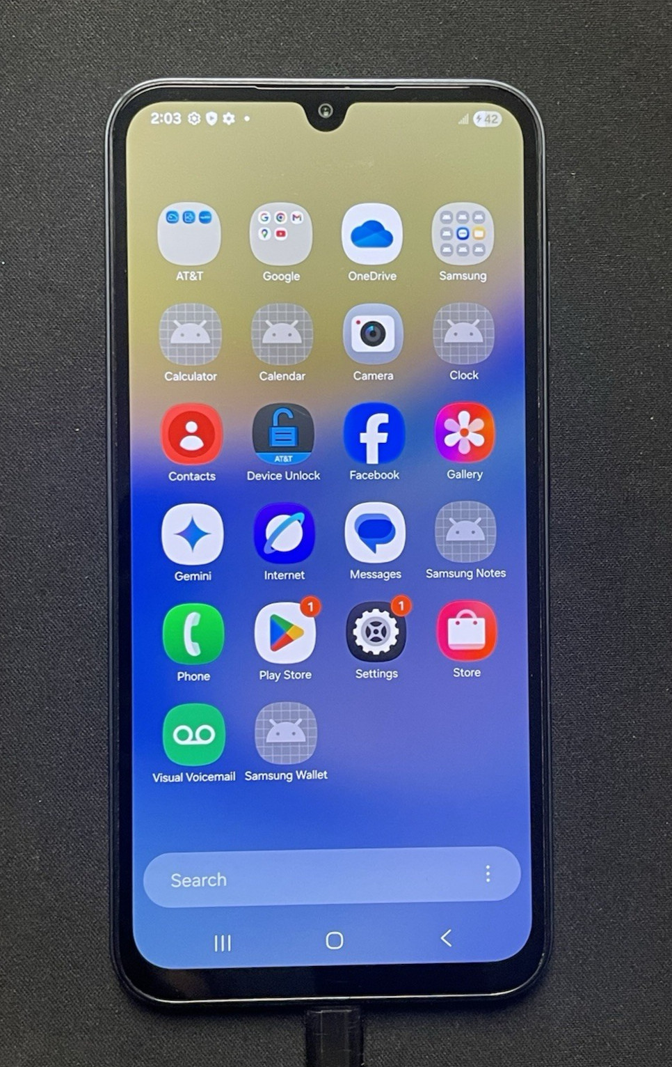 Samsung Galaxy A15 5G SM-A156U 64GB Blue Black AT&T