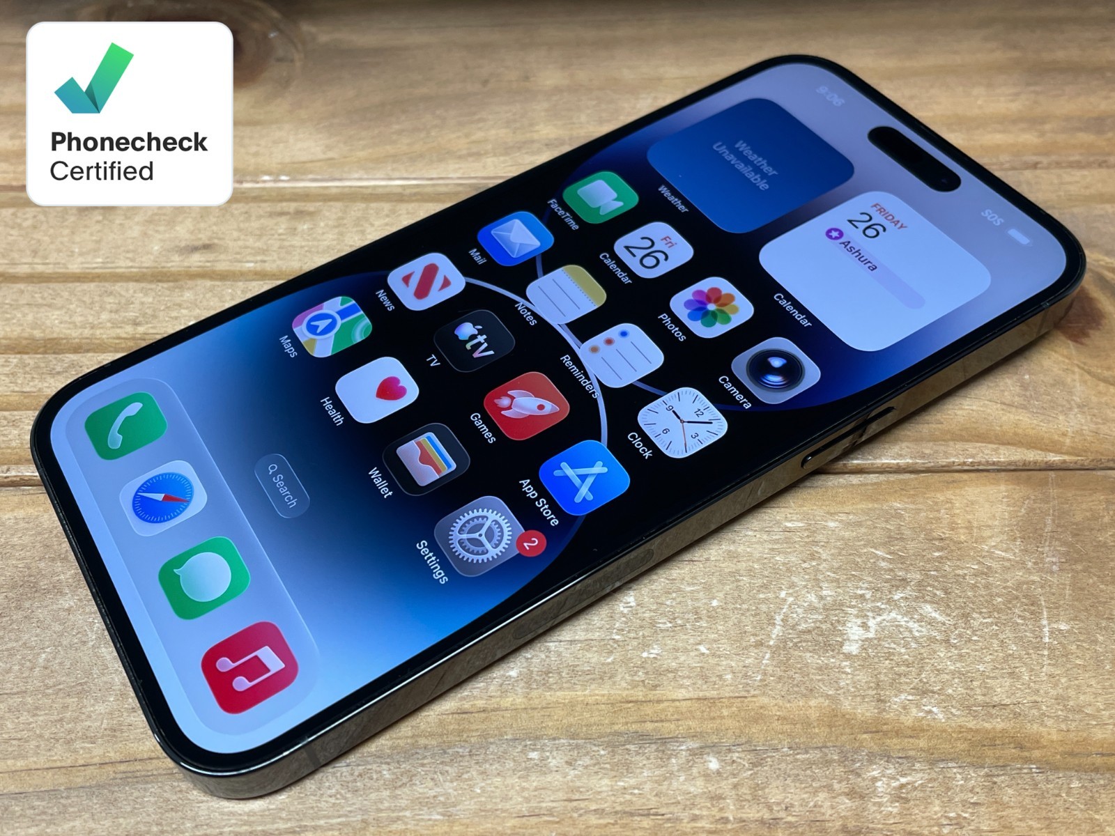 Apple iPhone 14 Pro Max – 256 GB – Black (Unlocked) A2651 – Works – 81% Bat.