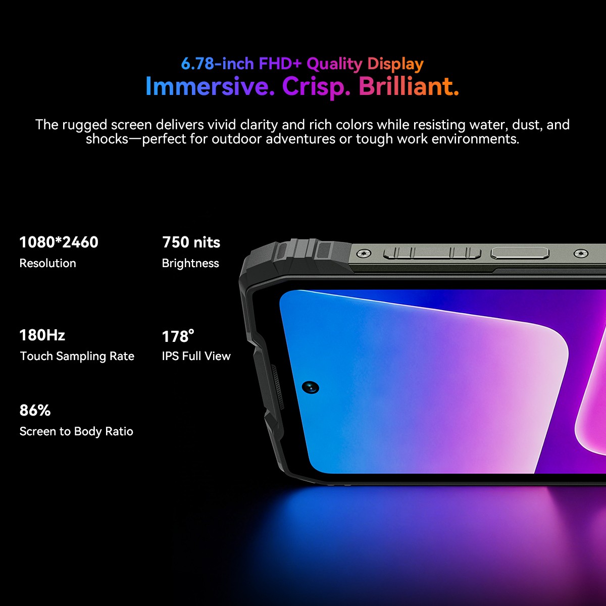 Blackview ROCK 3 Rugged Smartphone 32GB+256GB Thermal Imaging 10000mAh 108MP NFC
