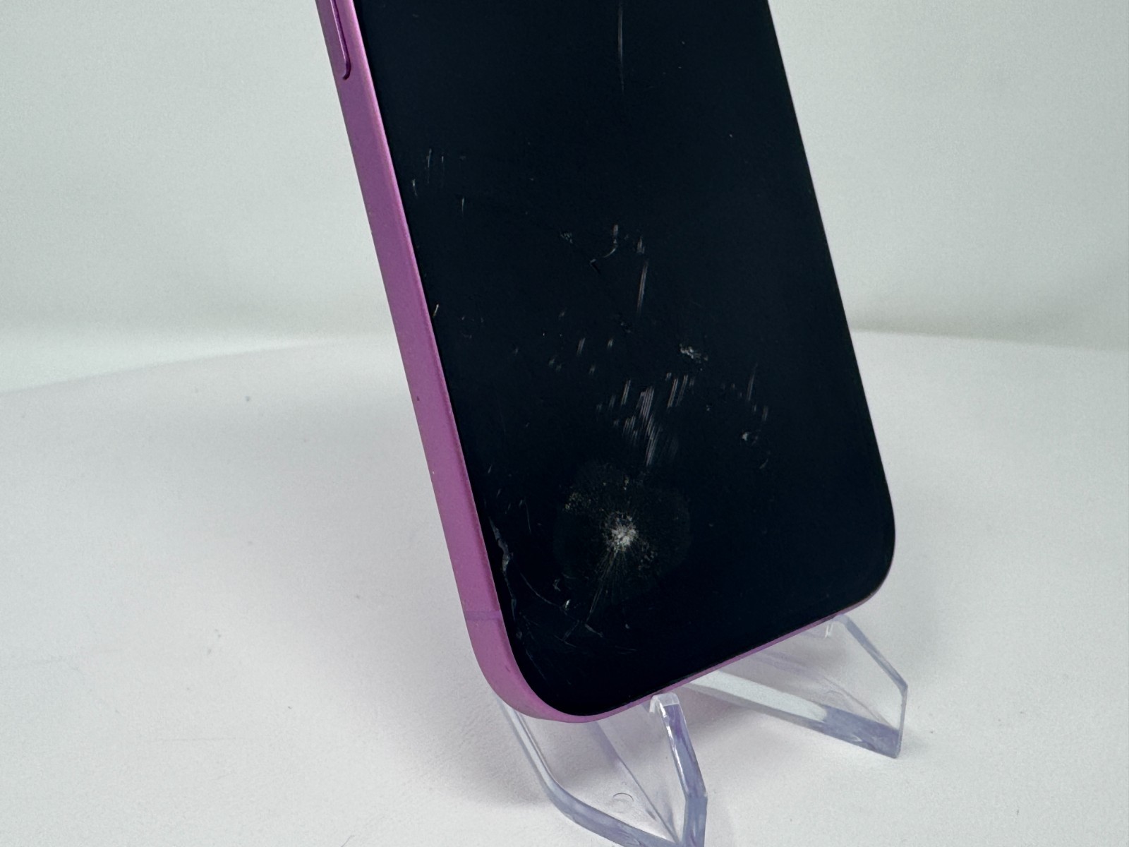 Apple iPhone 16 Purple Cracked Screen No Power For Parts READ DESCRIPTION