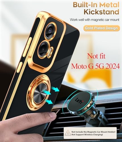 for Moto G-Stylus-5G-2024 Case with Tempered Glass Screen Protector, Rose Gold E