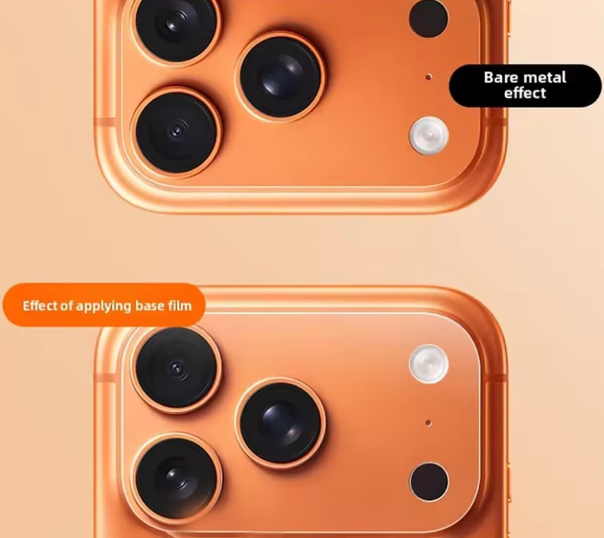 Matte Scratch-Resistant Hollow Lens Film – 3 Pack Camera Protector for iPhone 17