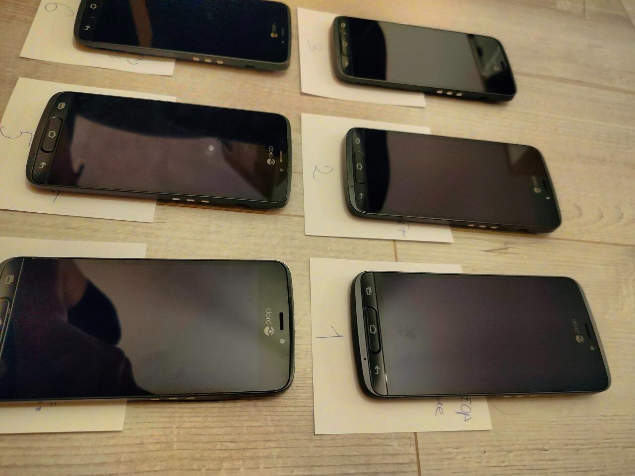 Doro 8040 / Doro DSB-0090 Lot of 6 – Smartphones for Parts / Repair – Screens OK