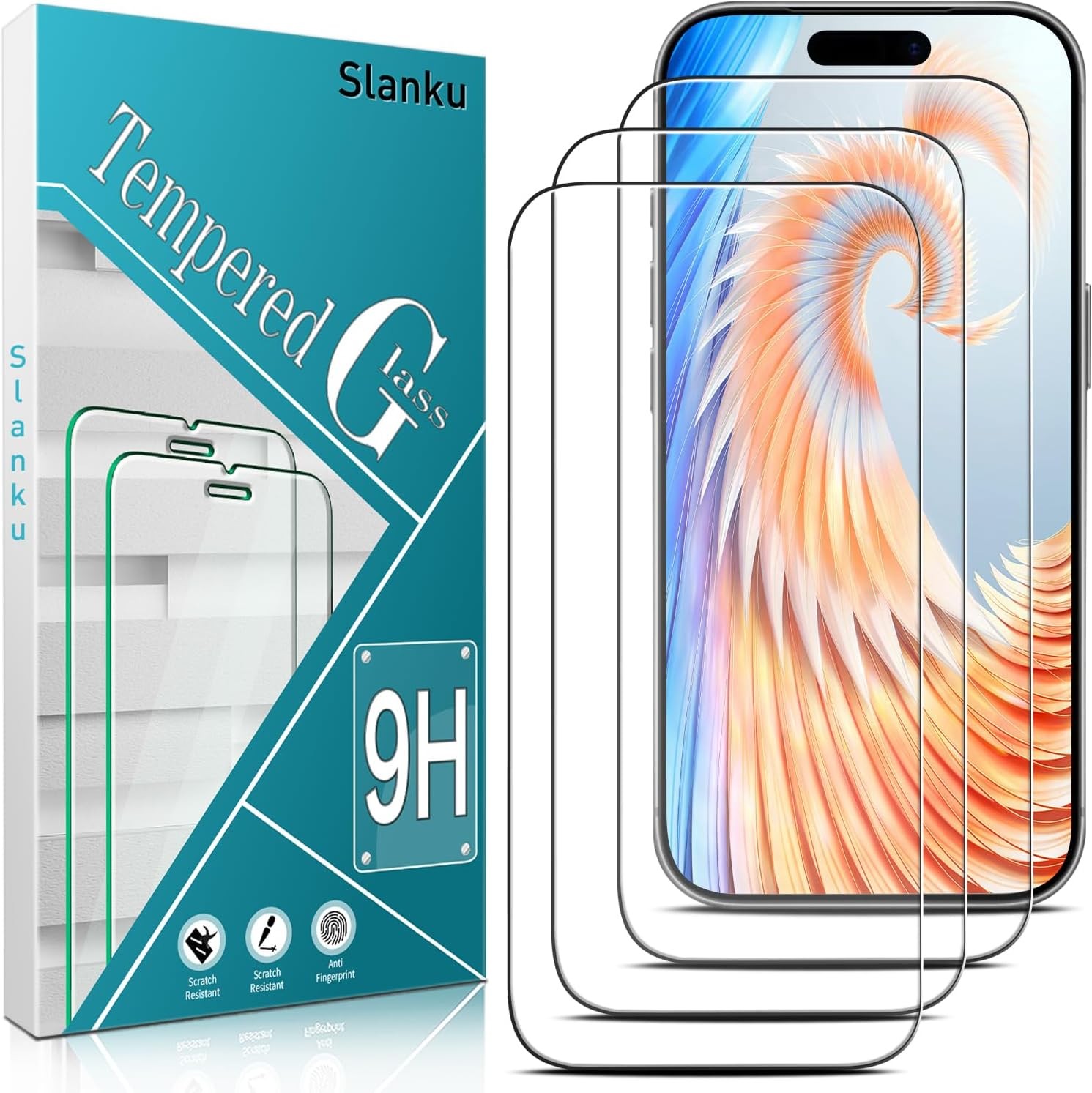 3PCS Screen Protector for iPhone 17 Pro 6.1 Inch Tempered Glass Case Friendly