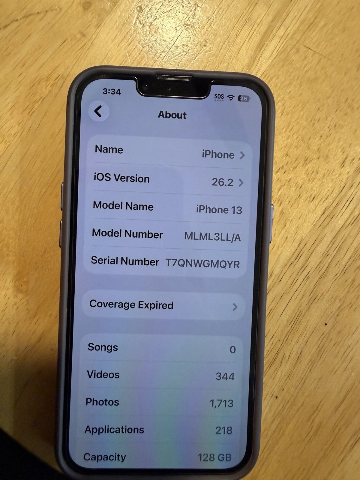 Apple iPhone 13 128GB Black 5G iOS 6.1in A15 Bionic 12MP MLML3LL/A