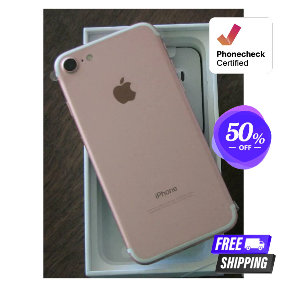 Apple iPhone 7 Rose Gold|Silver|Gold Fully Unlocked T-Mobile Verizon 32/128GB