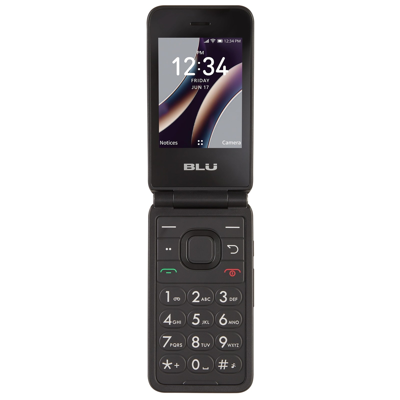 BLU Flex Flip Phone 8GB Storage 1GB RAM Quad Core Processor Black