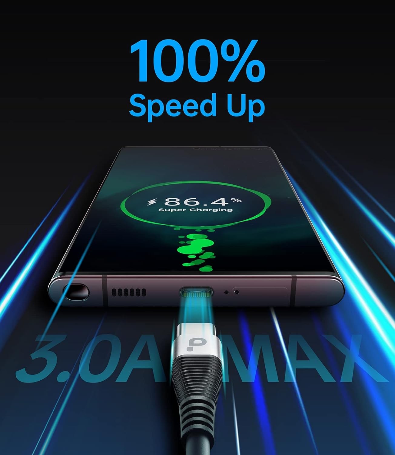 2-Pack 3ft USB-C Fast Charger Cable for iPhone 17/16/Samsung Galaxy S20