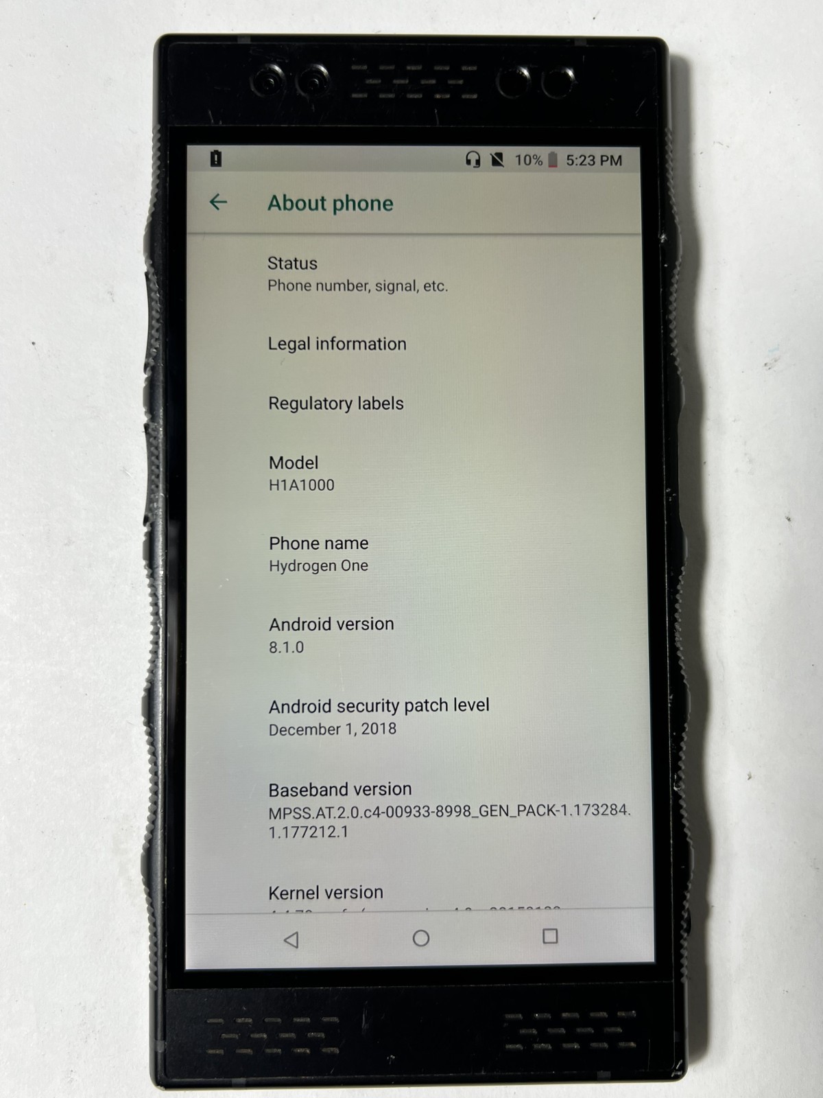 RED HYDROGEN One (H1A1000) 128GB – Black (Verizon) – Clean IMEI – Read Condition