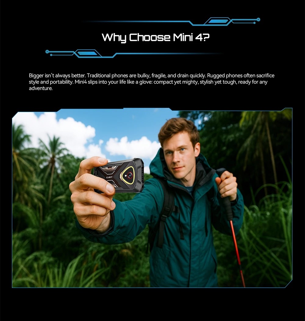 Global Version CUBOT Kingkong Mini 4 Rugged Phone 4.7 Inch Camping Light 4700mAh