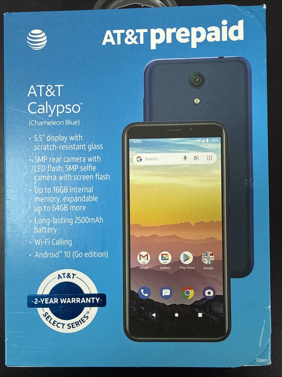 AT&T Calypso U318AA 16GB Chameleon Blue Android 10 Smartphone