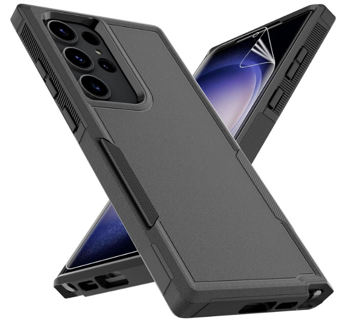 For Samsung Galaxy S23 Ultra Case Military Grade Drop Proof Protective Cover Bla