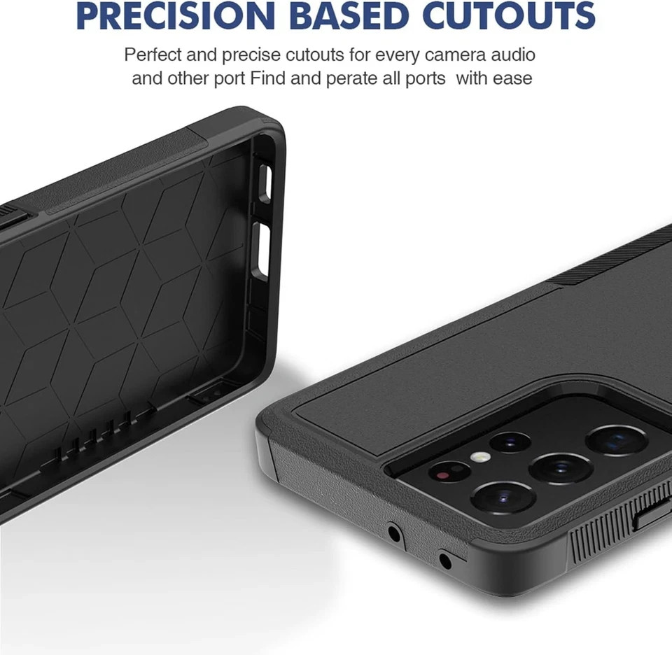 Samsung Galaxy S21 Ultra Case with Screen Protector, Heavy-Duty Shockproof Case