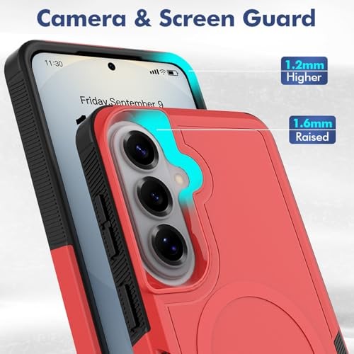 Magnetic 2-in-1 Military Grade Drop Heavy Duty Rugged Shockproof Case for Galaxy