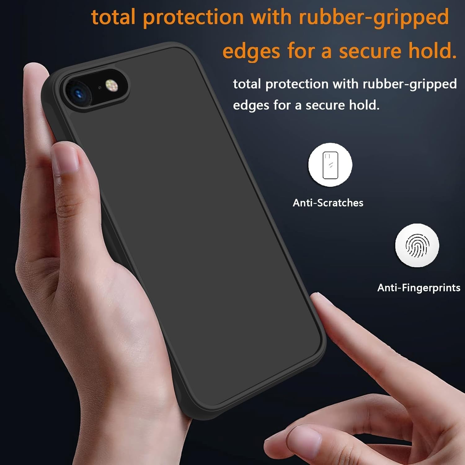 iPhone SE 2022/2020/8/7/6s Case Translucent Matte Phone Cover, Slim Durable Bump