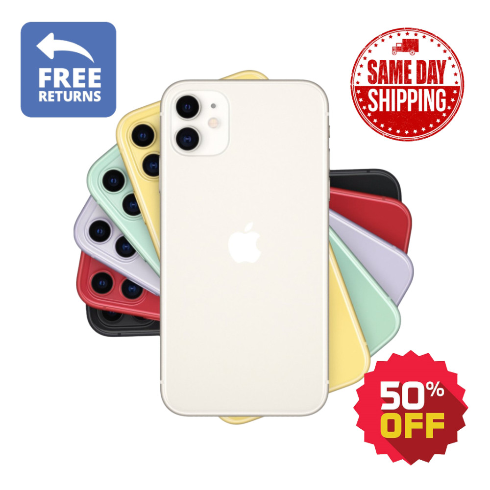 Apple iPhone 11 – Unlocked Smartphone 64GB / 128GB 6.1″ Screen