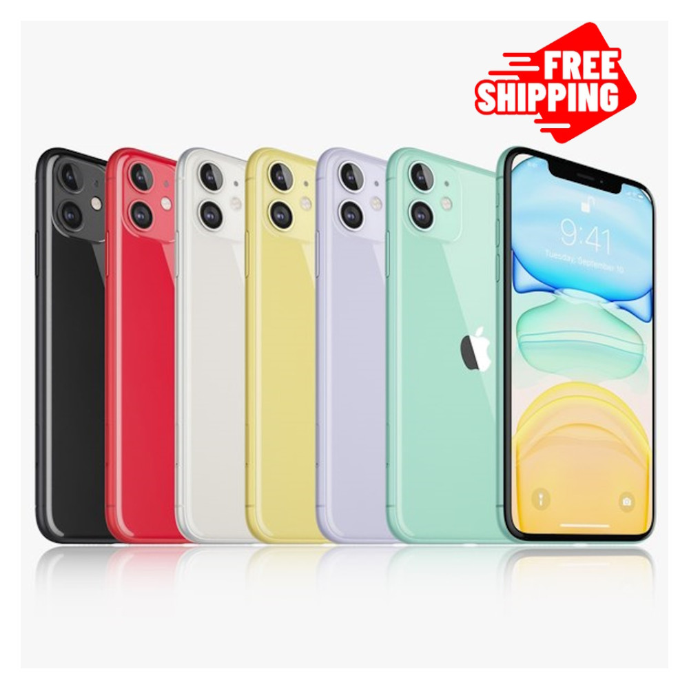 Apple iPhone 11 Unlocked 64GB/128GB – Black, Yellow, Green – Free Shipping!