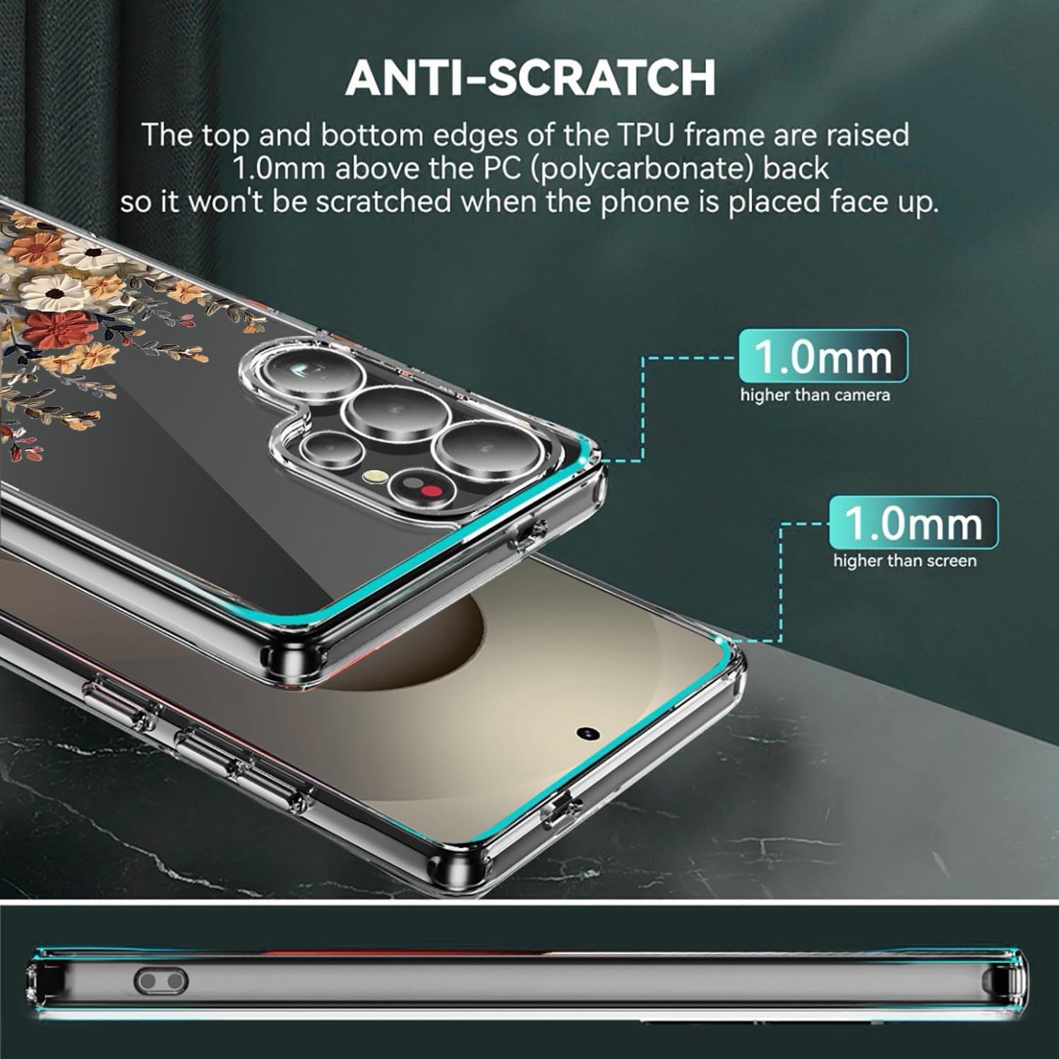 Galaxy S25 Ultra Case & Screen Protector for Samsung S25 Ultra Slim Shockproof
