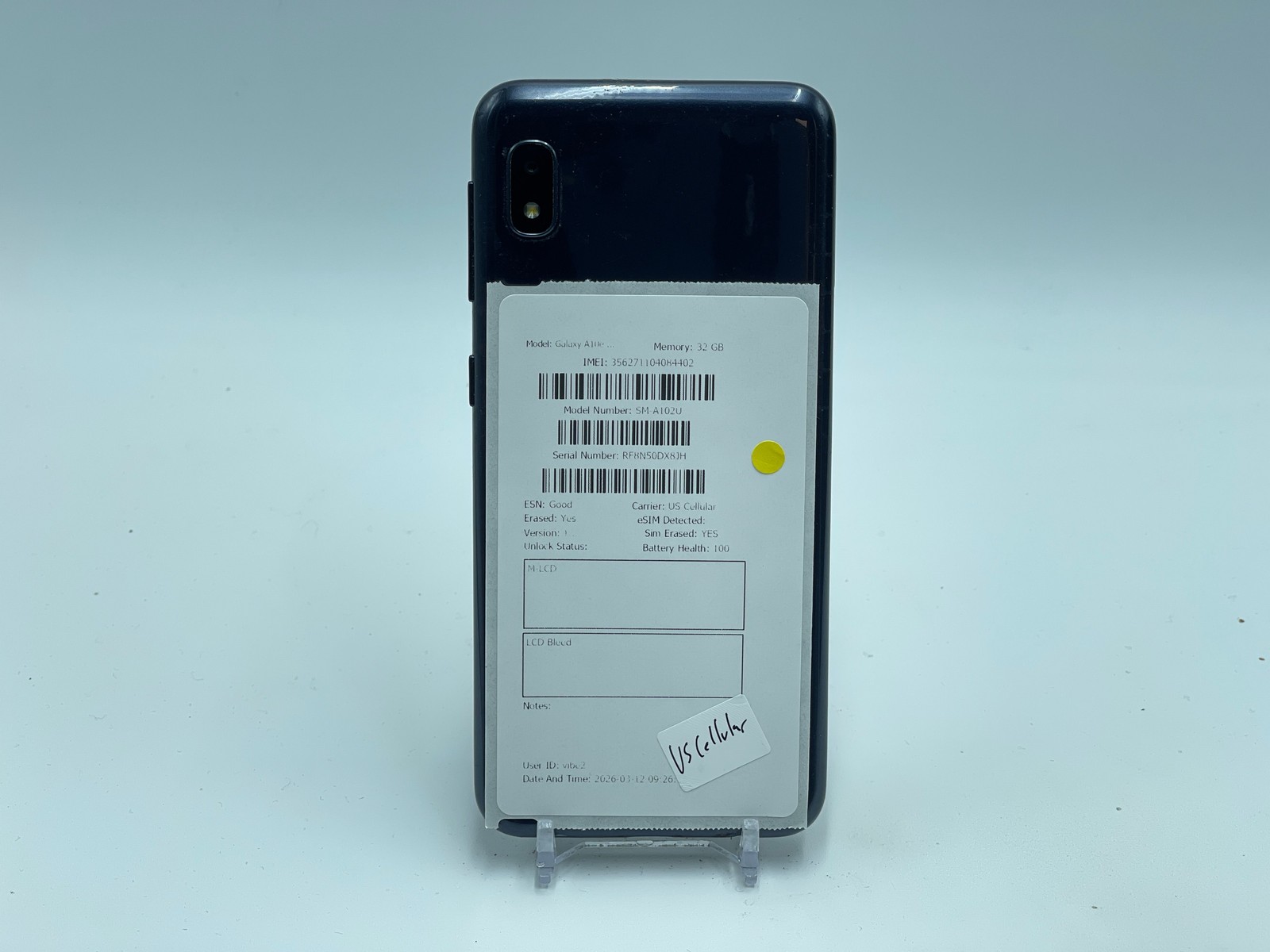 Samsung Galaxy A10e 32GB SM-A102U (US Cellular) Black BdLCD (E-0091)