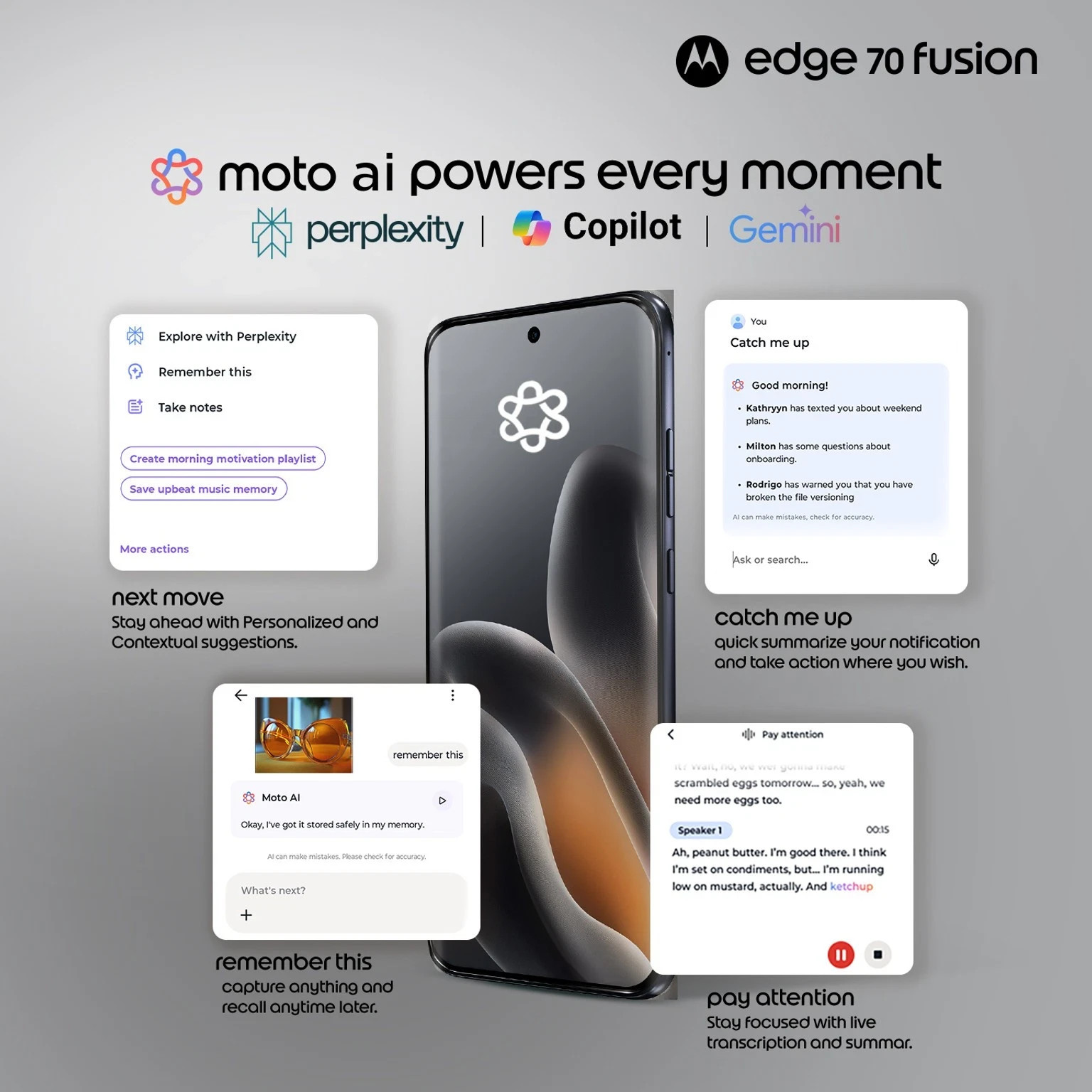 MOTOROLA Edge 70 Fusion (Blue Surf, 8+128GB) Snapdragon® 7s Gen 4 SmartPhone.