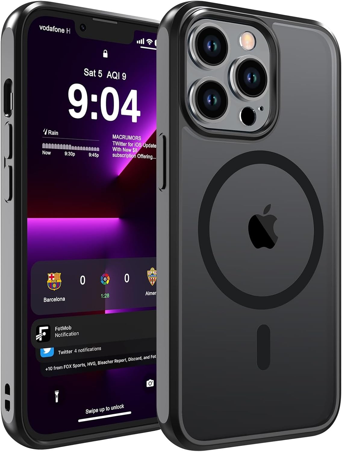 Magnetic Matte Case for iPhone 13 Pro 6.1-Inch Slim Translucent Shockproof Case-
