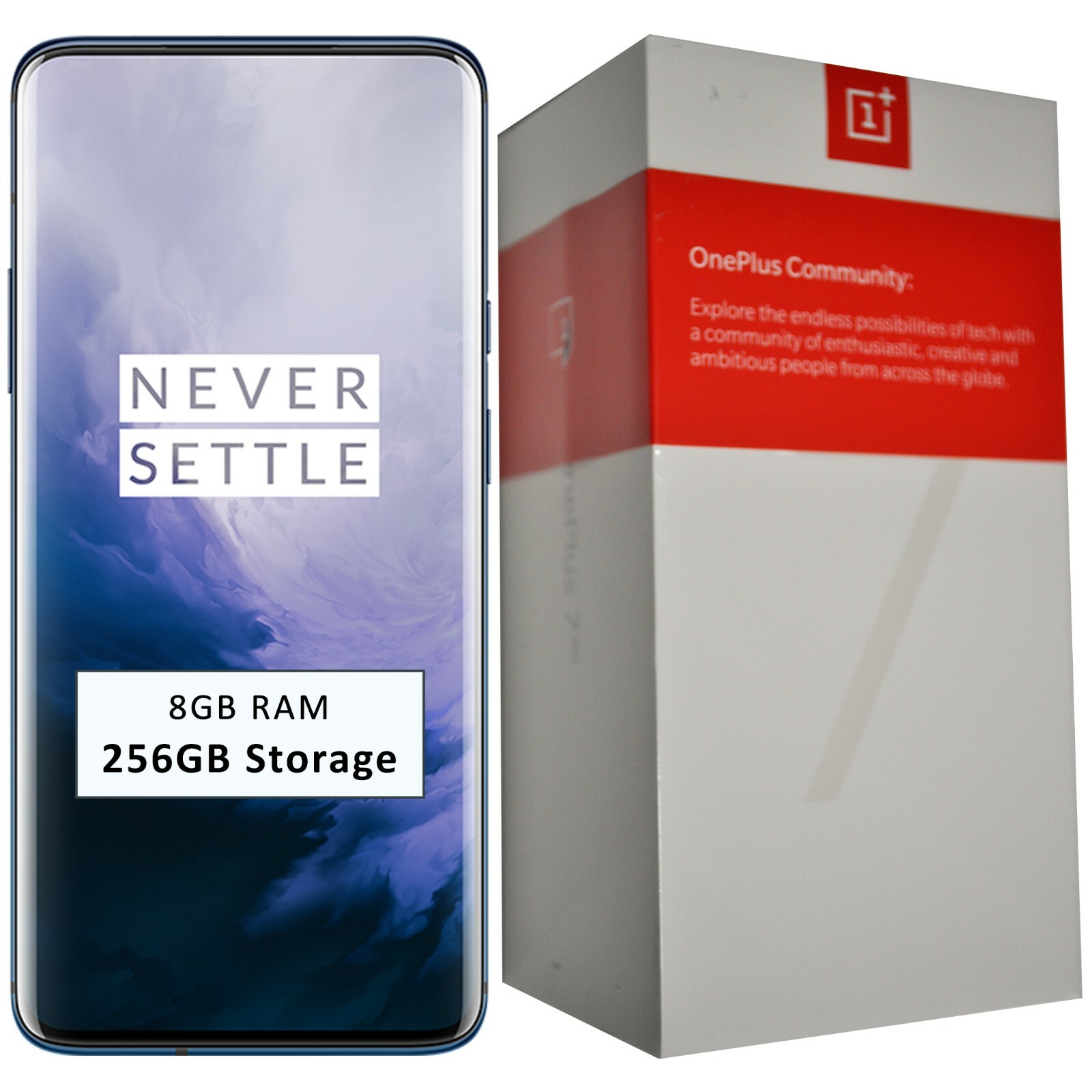 New OnePlus 7 PRO Dual-SIM 256GB/8GB RAM Nebula Blue Factory Unlocked GSM