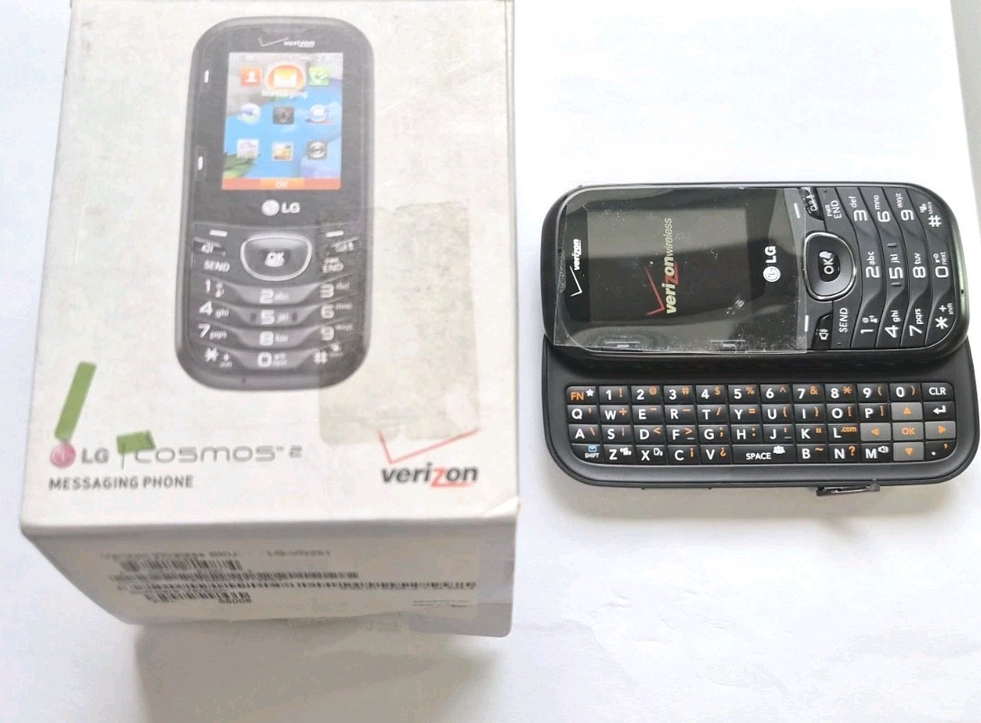 VINTAGE📱 LG Cosmos 2 VN251 – Black | Verizon | Slider Keyboard Phone | OPEN BOX