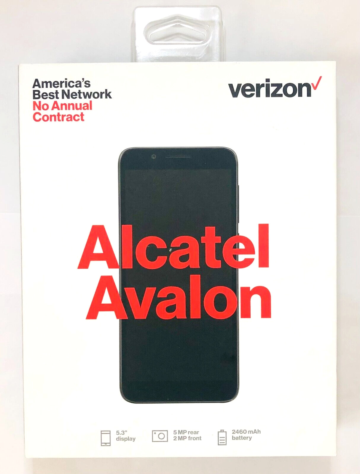 Verizon Alcatel Avalon, 16 GB Memory Gray (Network Locked) Smartphone- OPEN BOX