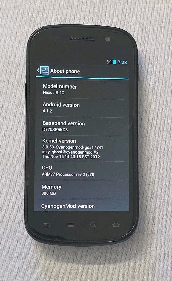 Samsung Nexus S 4G, SPH-D720, 16GB, CDMA, Sprint, Android, Custom Rom, 3G, Rare