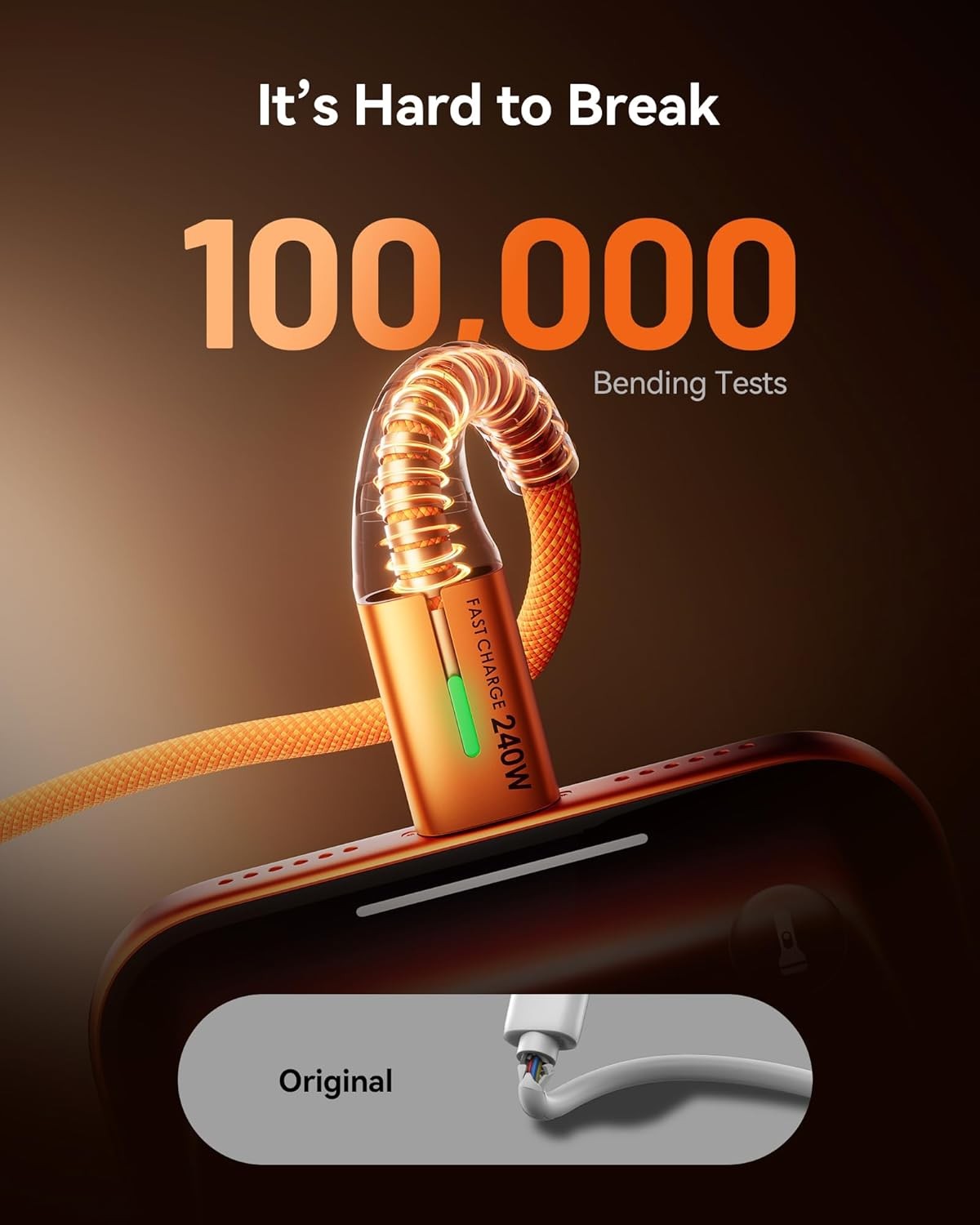 USB C to USB C Cable, 240W Fast Charging Type C Charger Cord, Braided USBC Cable