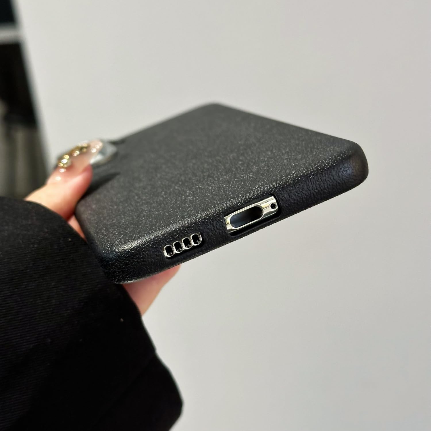 Samsung Galaxy A06 Phone Case Black, Soft TPU Non-Slip Shockproof Bumper Cover