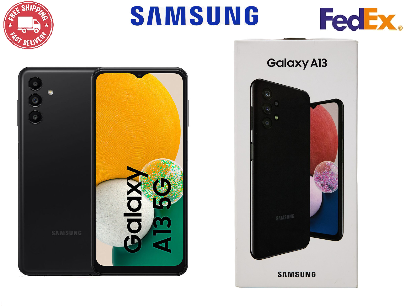BRAND NEW Samsung Galaxy A13 5G 64 GB Black A136U Factory Unlocked GSM CDMA