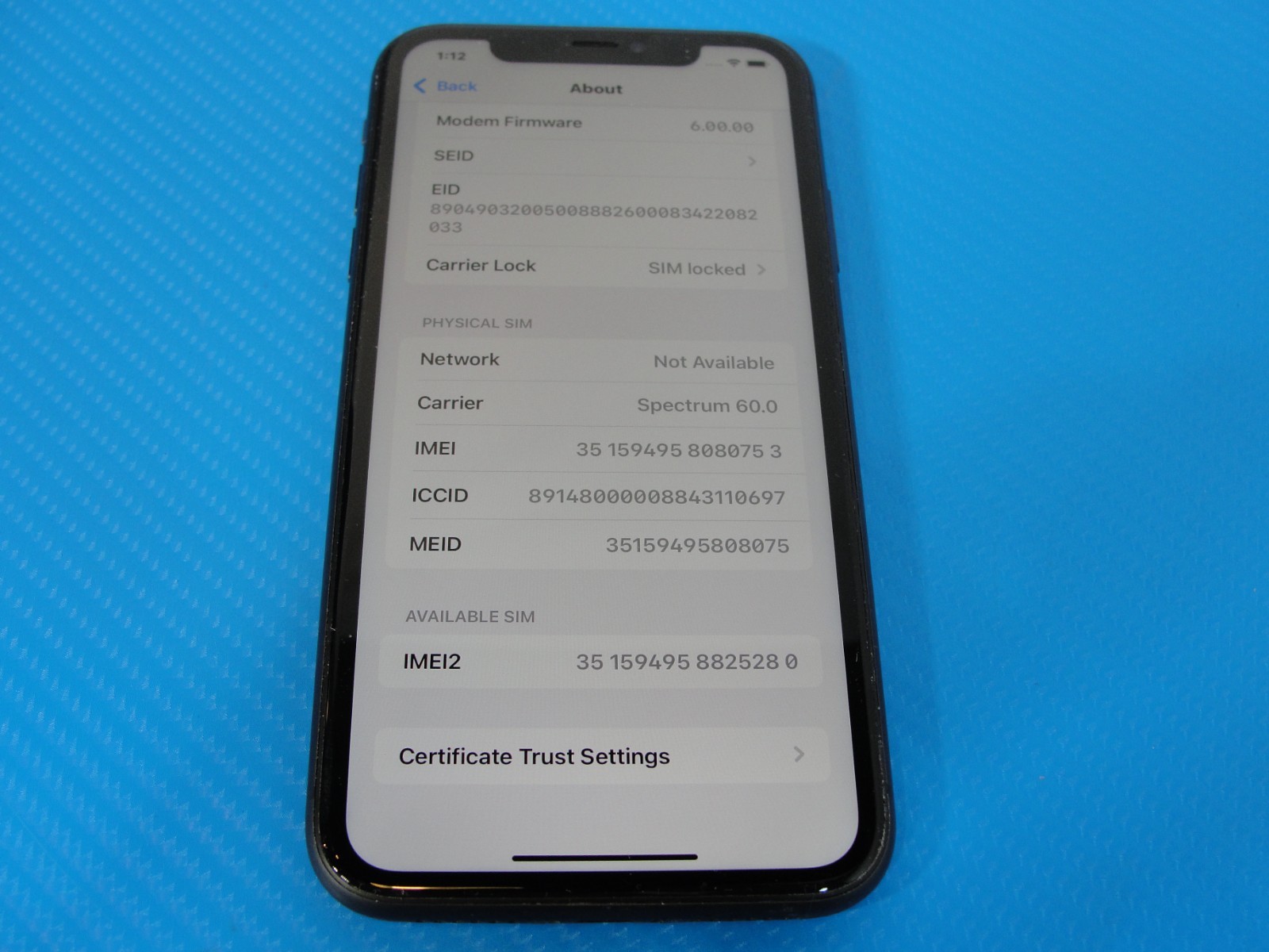 Apple iPhone 11 A2111 Spectrum 64GB Black /Dual SIM -eSIM /Good/Good Battery