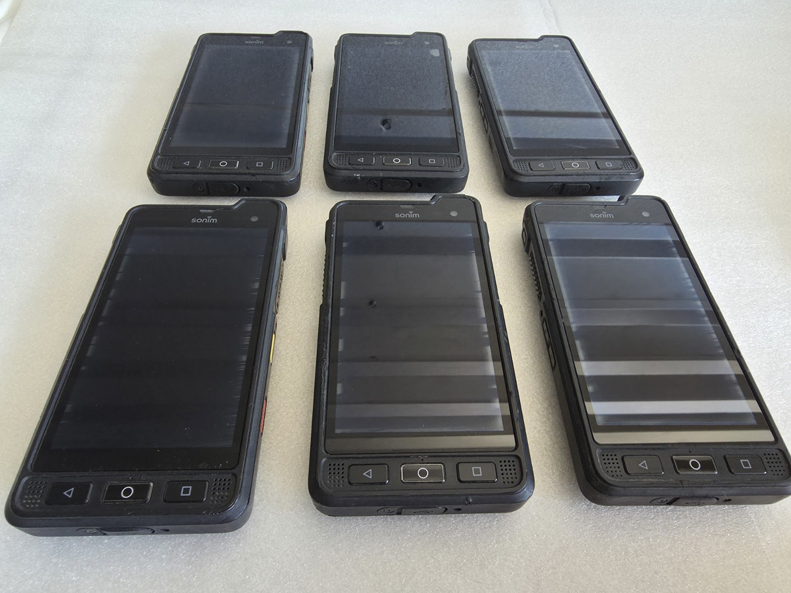 Lot of 6 Sonim Rugged Smartphone XP8 XP8800 64GB Black AT&T Dual SIM