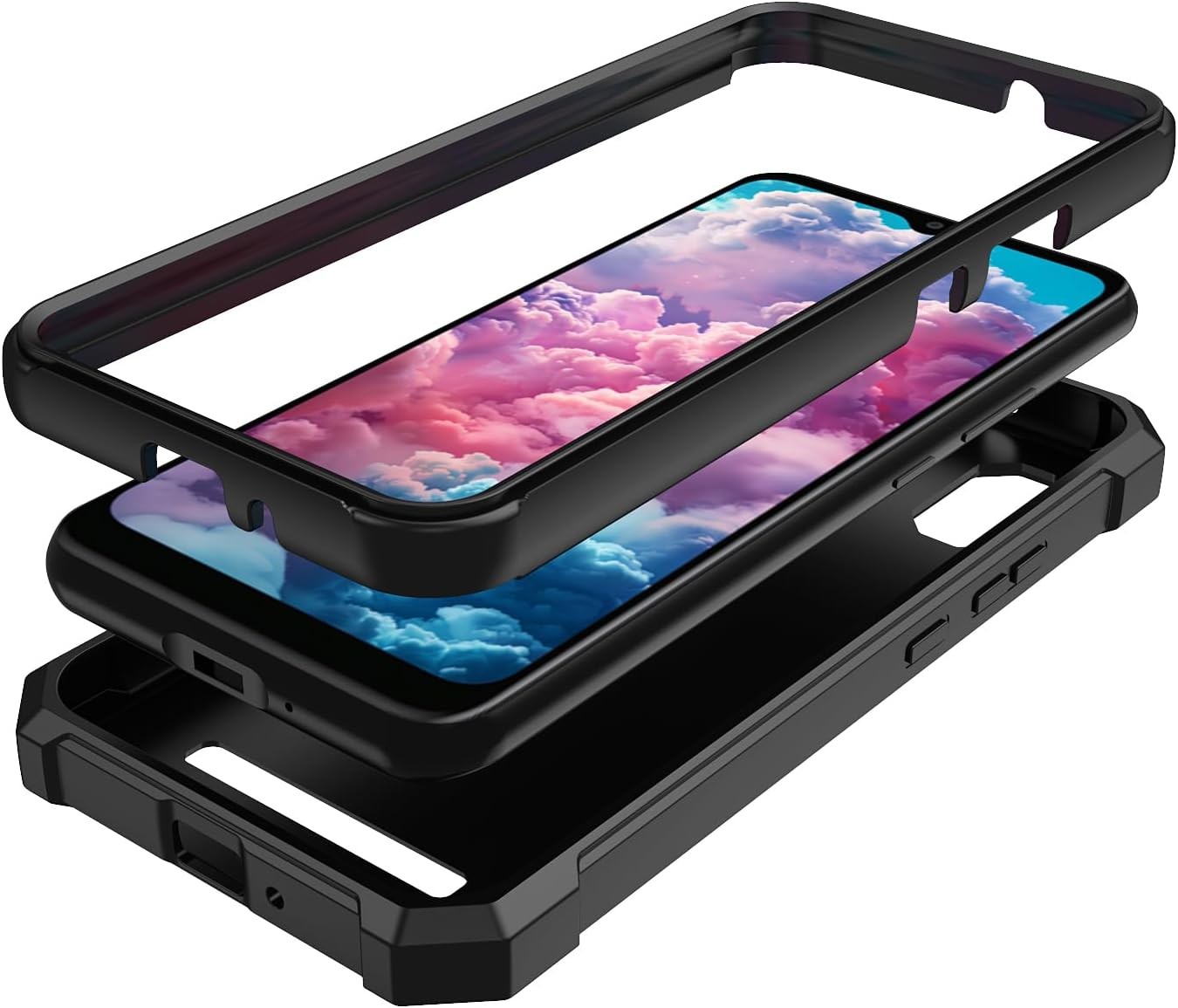 Cloud Mobile Stratus C8 Case with Screen Protector, Full Body Protection Cover B