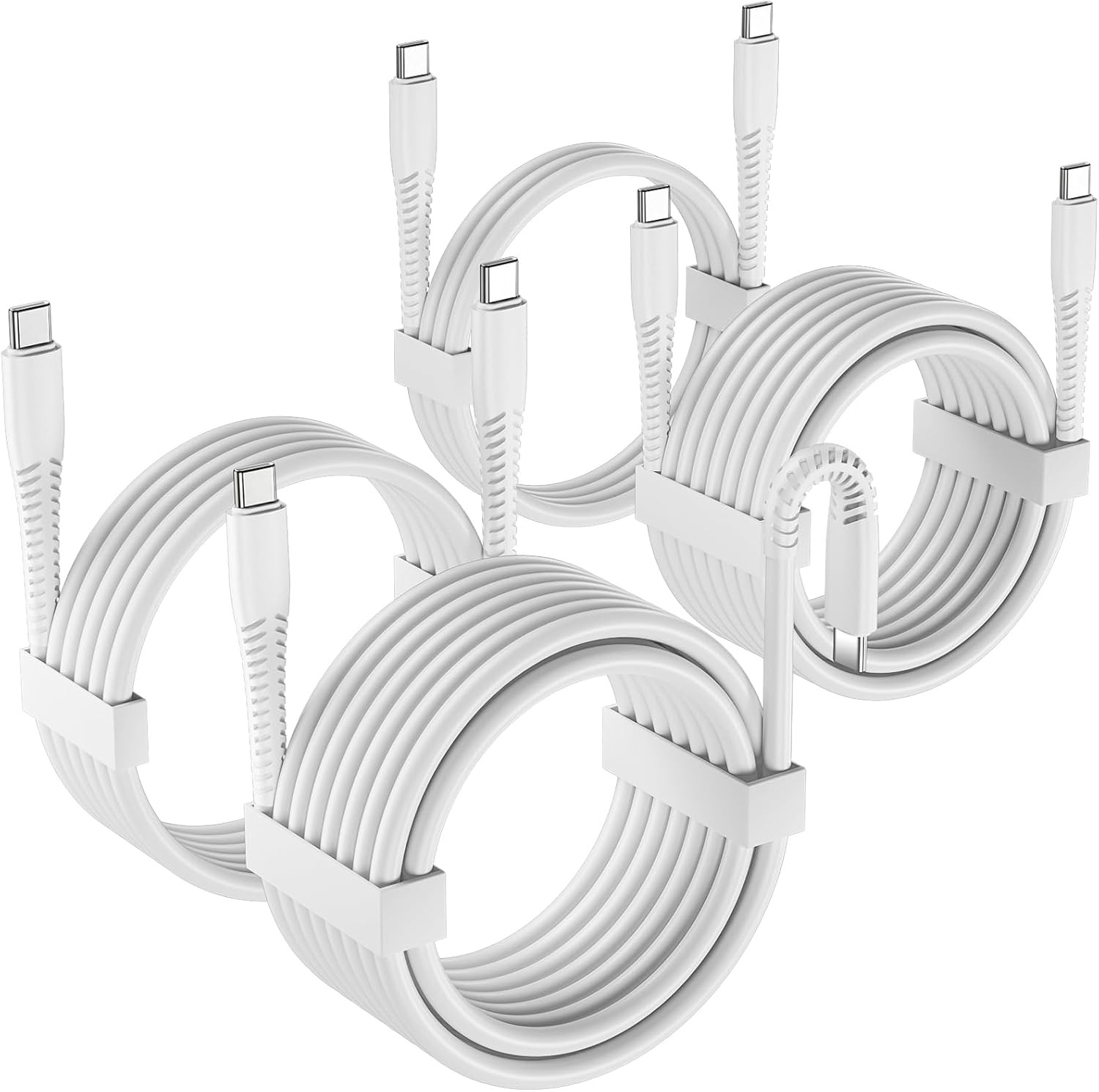 4-Pack 60W USB-C Fast Charger Cable for iPhone 17/15 Pro Max 3FT+6FT+10FT