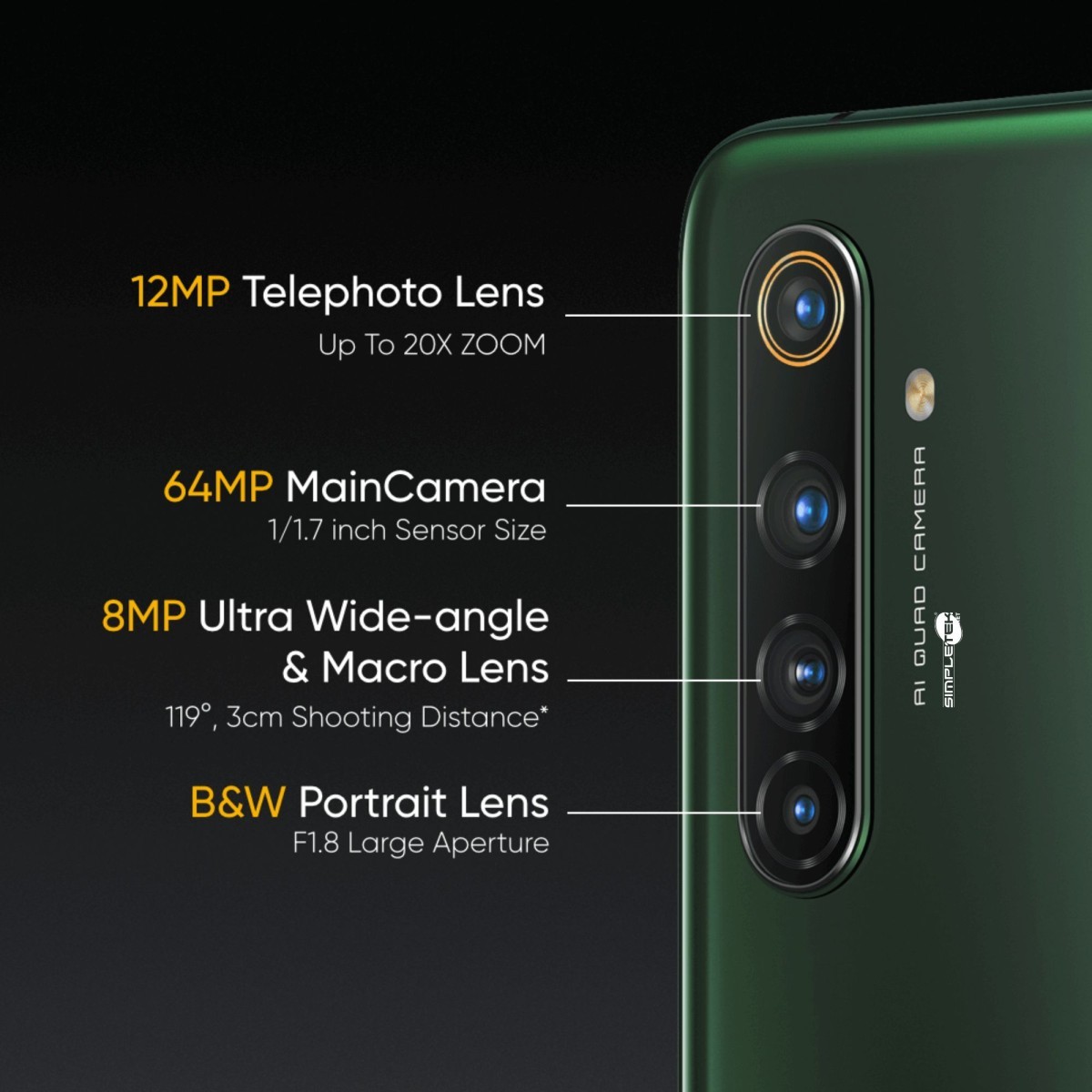 Realme X50 Pro 5g 8gb 256gb Green Smartphone 6.44″ 90hz Superdart Moss Green_