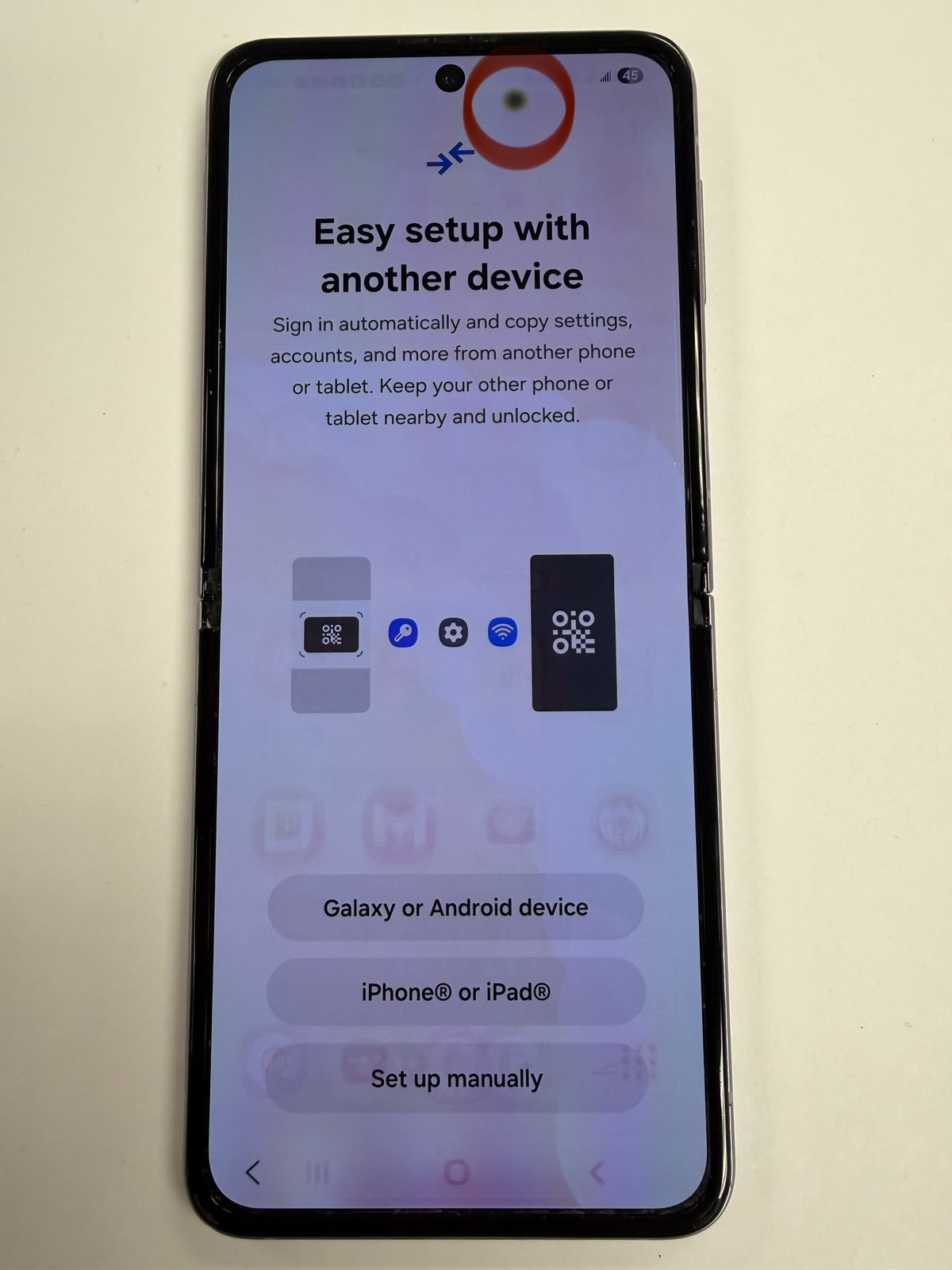 Samsung Galaxy Z Flip3 5G SM-F711U Unlocked LCD Shadow + Green Pixel
