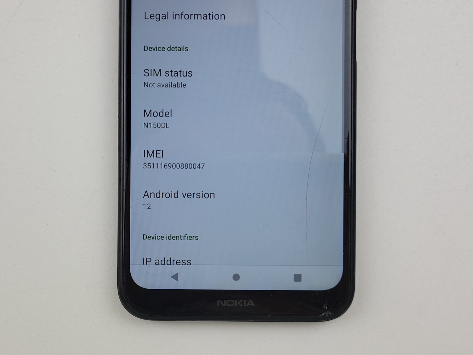 Nokia G100 (N150DL) 32GB – Blue (TracFone) Smartphone – CRACKED – K9849