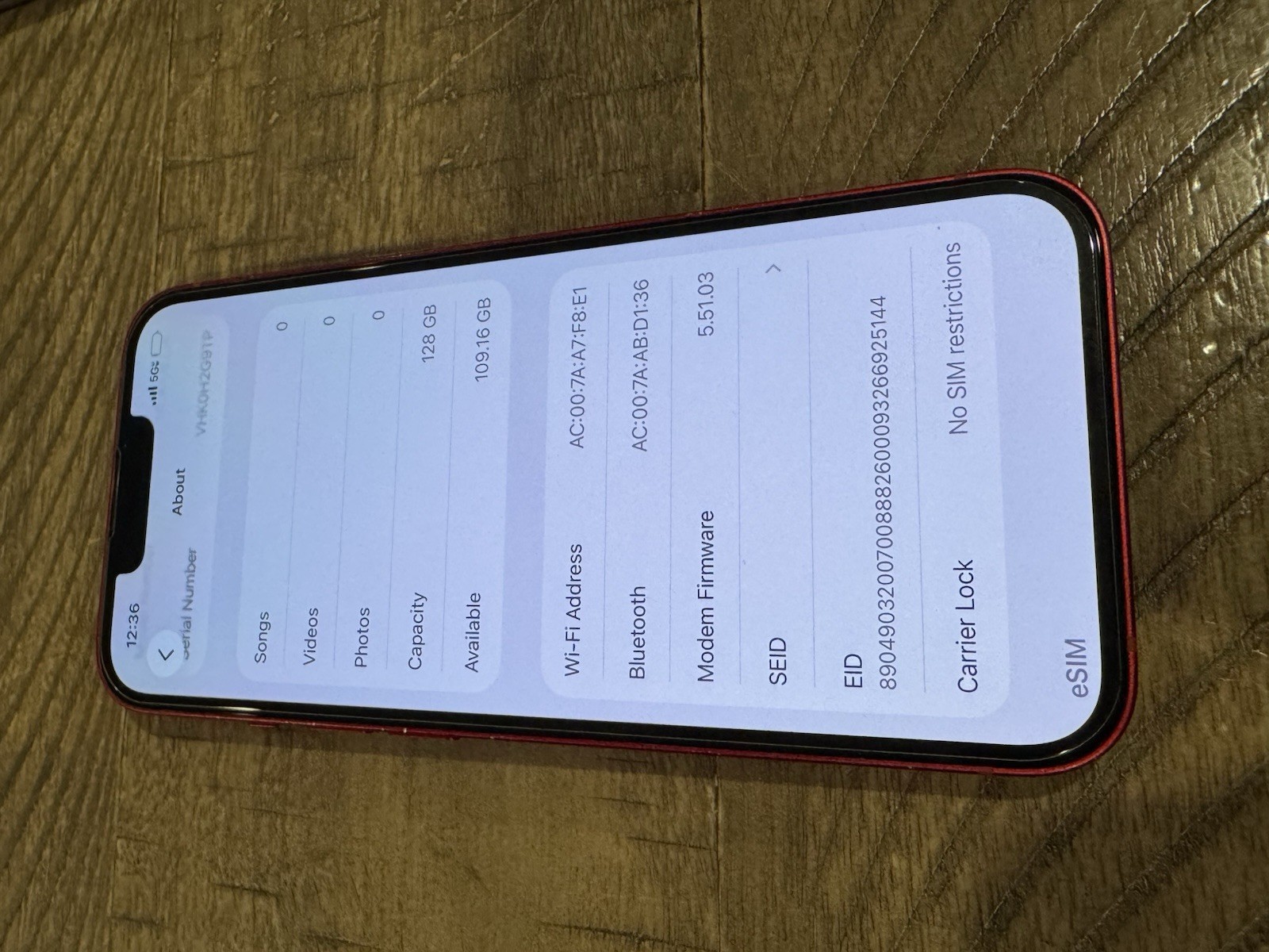 Apple iPhone 13 – 128GB (Unlocked), Good Condition Red 84% Battery Health