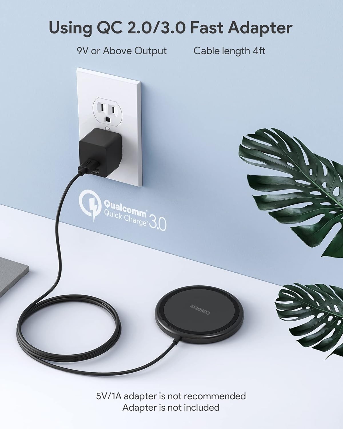 15W Fast Wireless Charging Pad 2-Pack for Samsung S24/iPhone 17