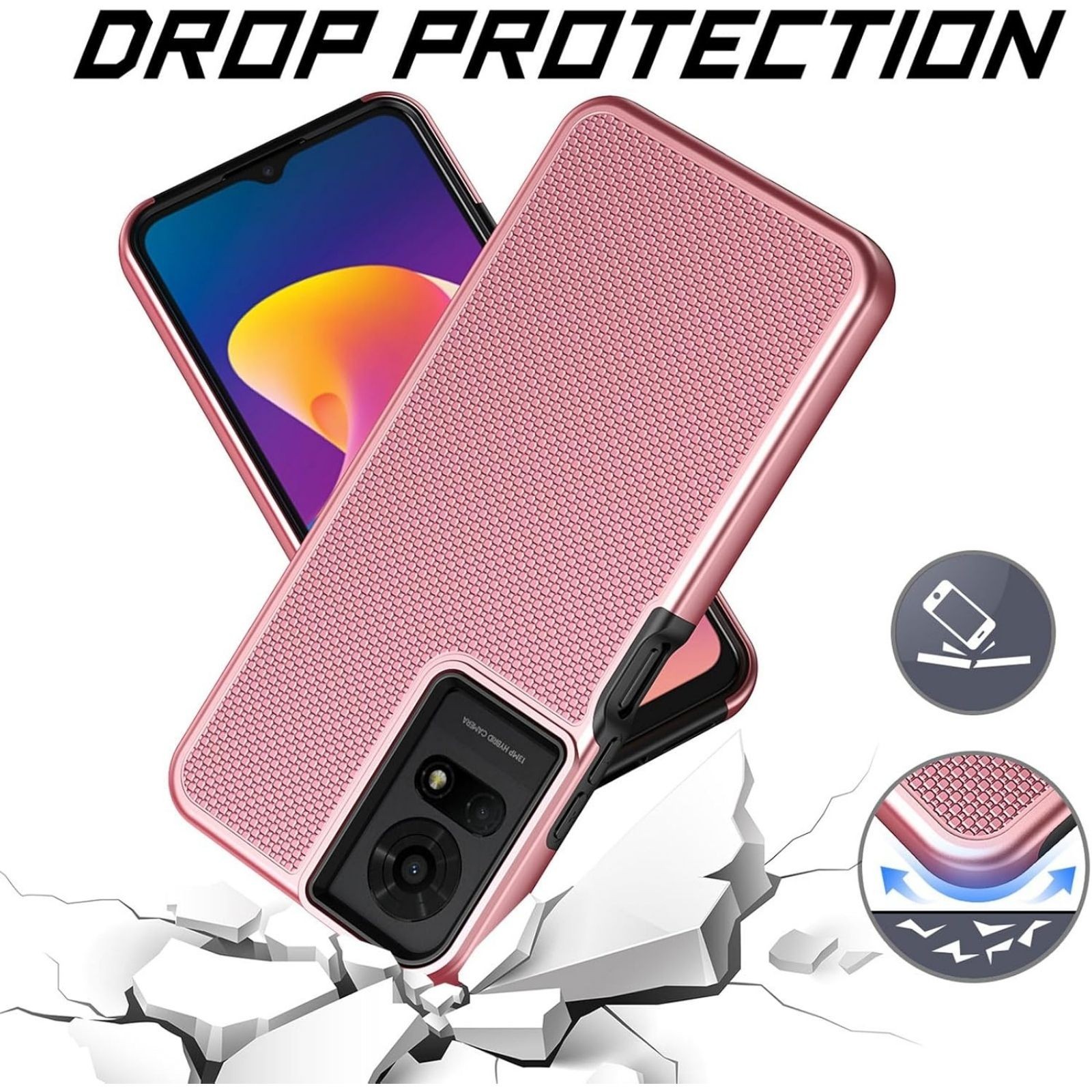 TCL K24/TCL K23/TCL 50 LE Phone Case, TCL T434D Case with Screen Protector